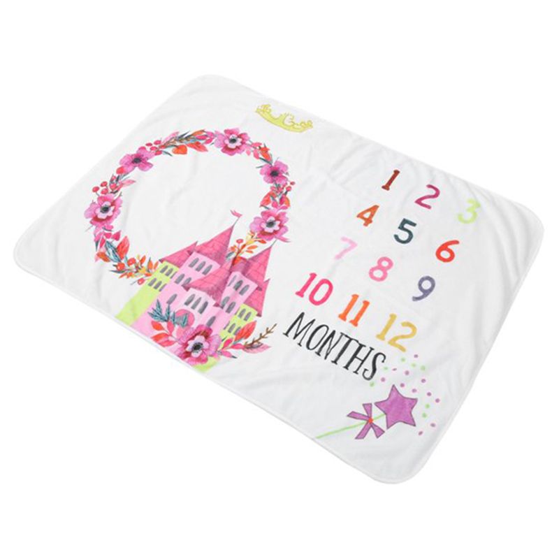 Tiny Toes - Fleece Milestone Blanket - Castle (Exclusive)