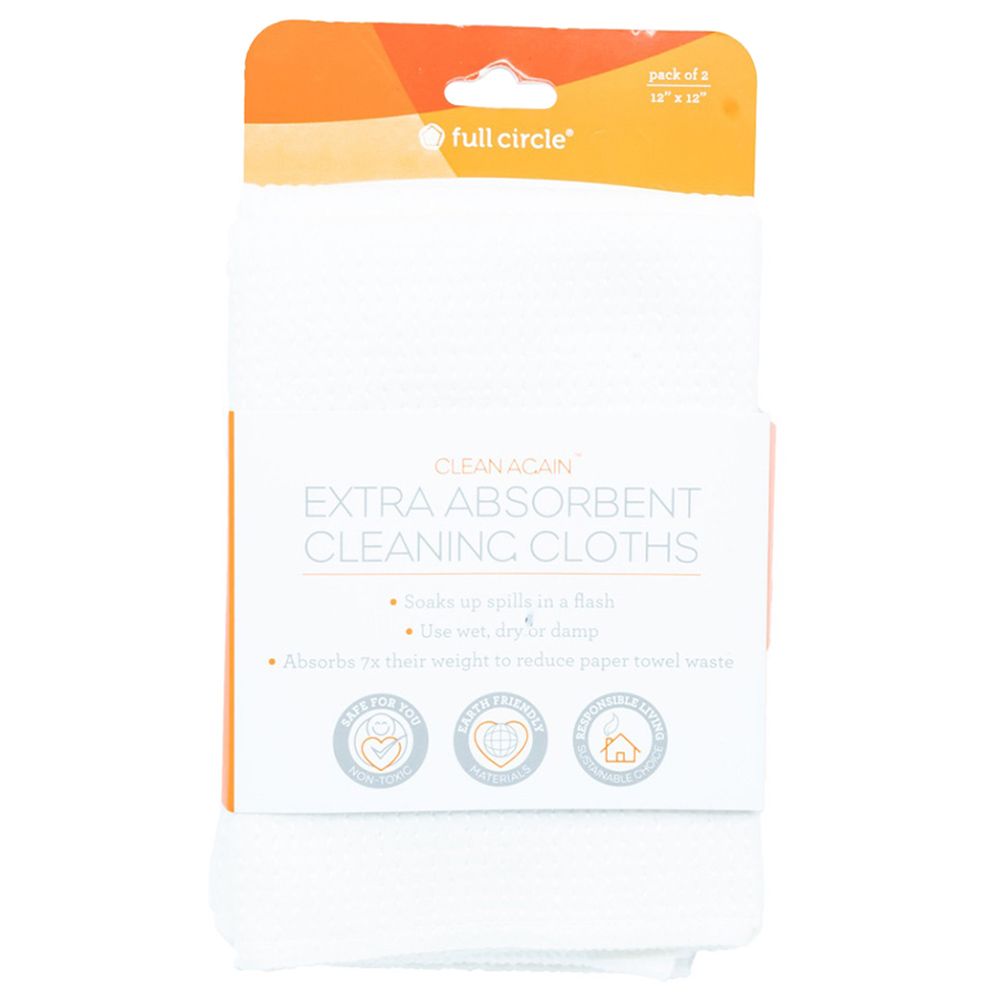 Full Circle Home - Super Absorbent Cleaning Cloths Pack Of 2