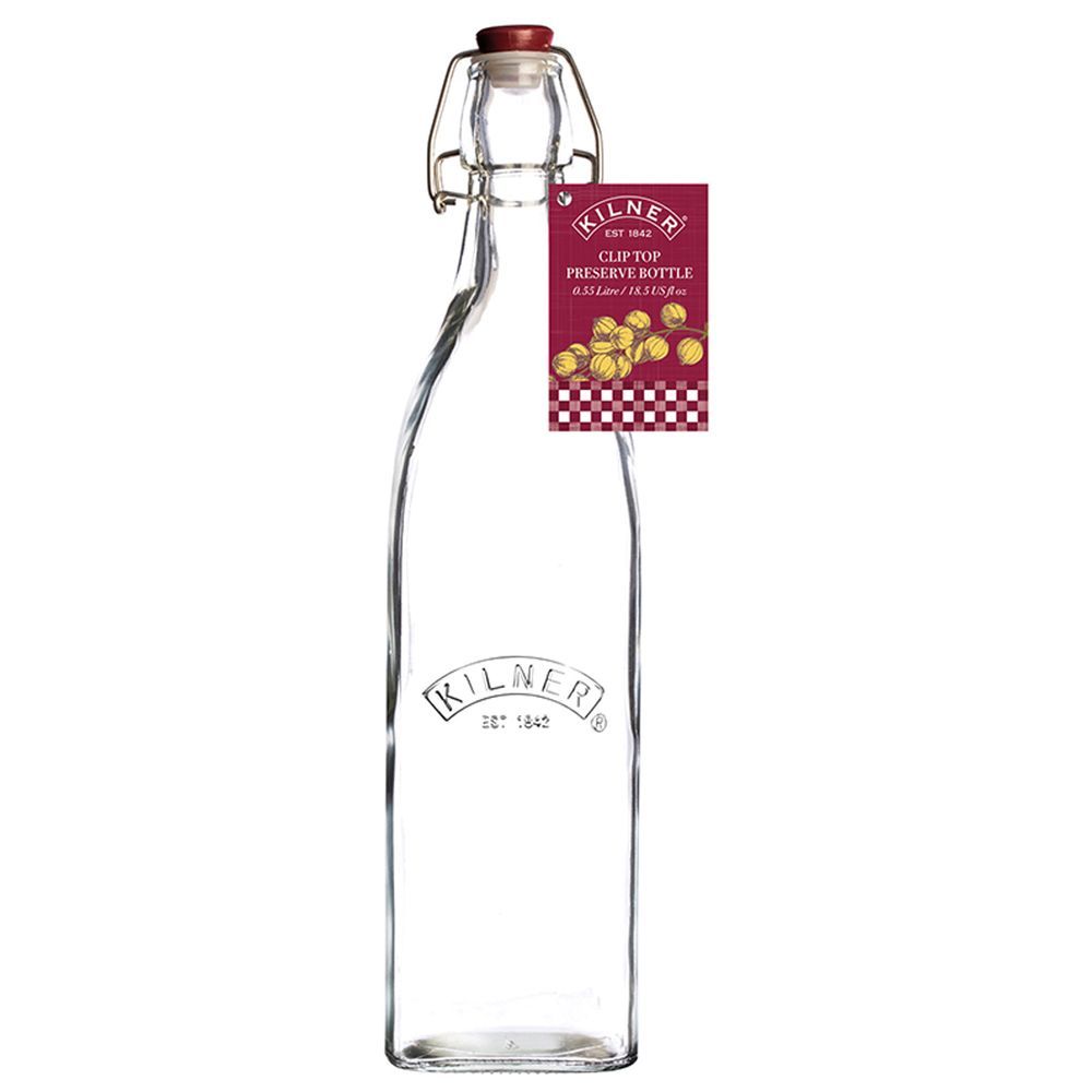 Kilner - Clip Top Square Bottle 0.55L