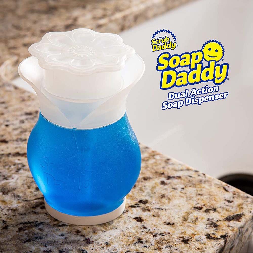 Scrub Daddy - Dual Action Daddy Soap Dispenser - Clear