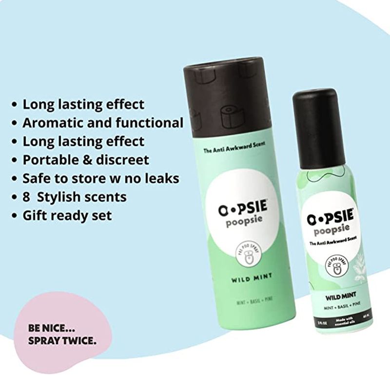 Oopsie Poopsie - Pre-Poo Spray - 2Oz - Wild Mint