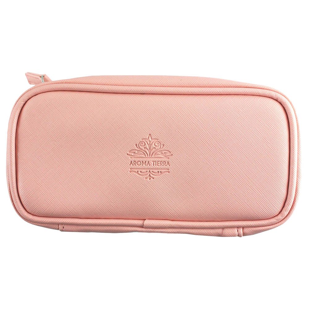 Aroma Tierra - Cosmetic And Essential Oil Bag - Pastel Pink