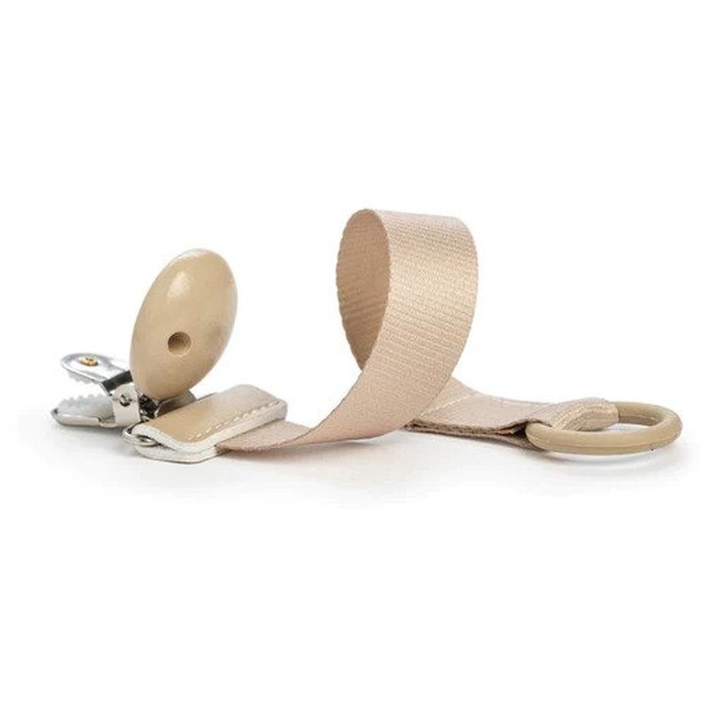 Elodie Details - Pacifier Clip Wood - Pure Khaki