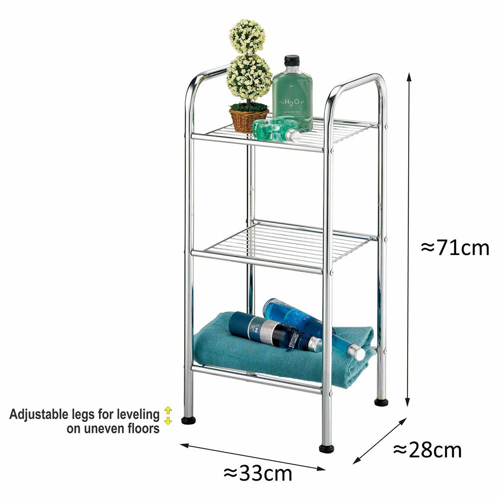 Zenments - 3-Tier Shelf - Chrome