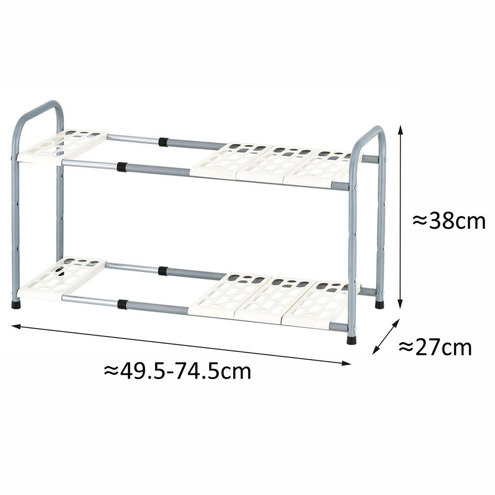 Zenments - 2-Tier Adjustable Space Saving Rack - Chrome