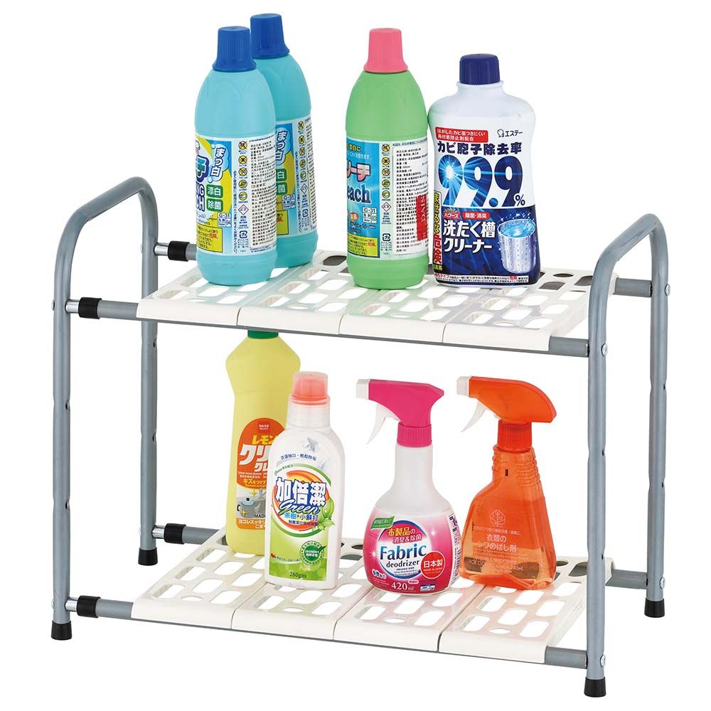 Zenments - 2-Tier Adjustable Space Saving Rack - Chrome