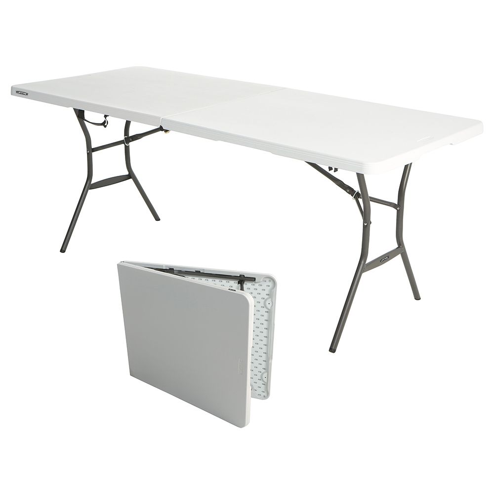 Lifetime - Fold-In-Half Rectangle Table 182cm - White Granite