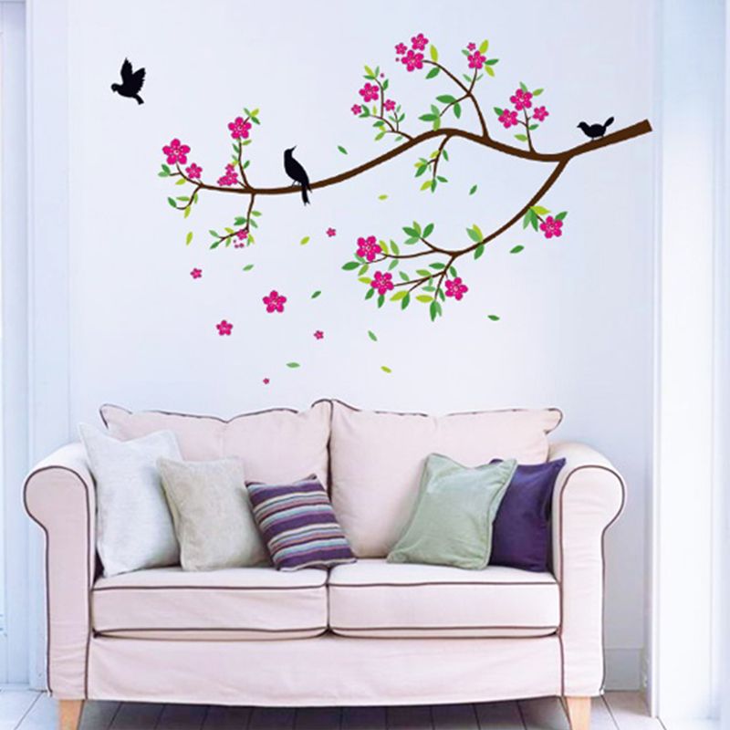 StickieArt  -  Birds on Flower Branch Wall Decal 90cm