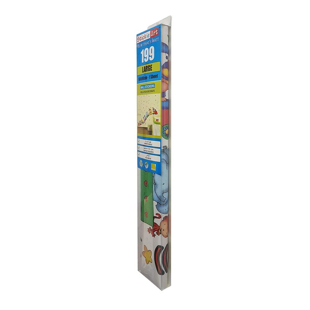 StickieArt - Cartoon Animal Train Ride Removable Stickers