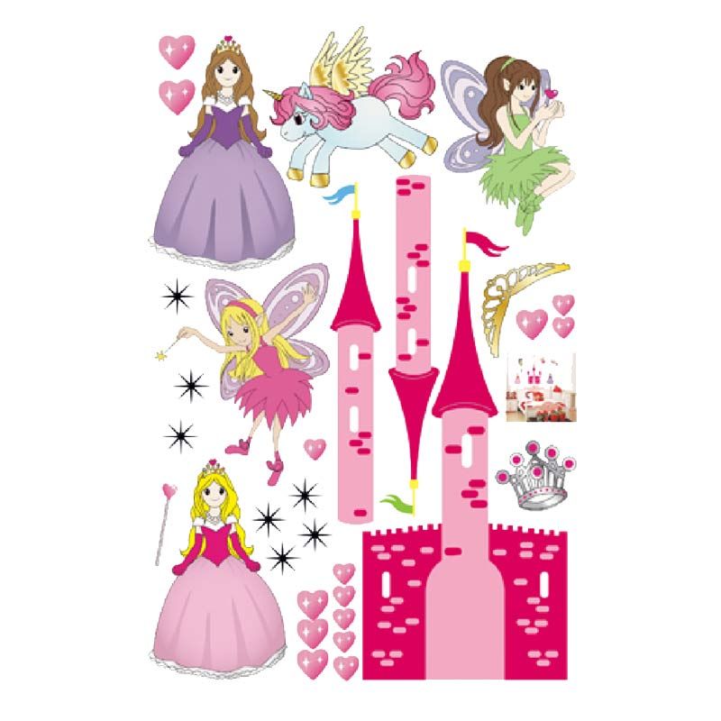 StickieArt - Girl's Magical Princess Castle Removable Stickers