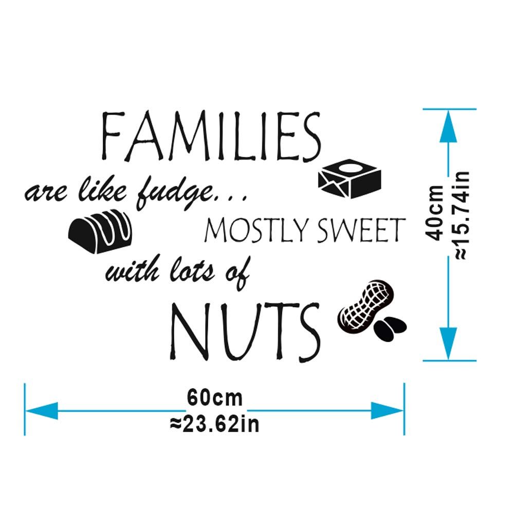 StickieArt - Families Are Like Fudge Removable Stickers -Medium