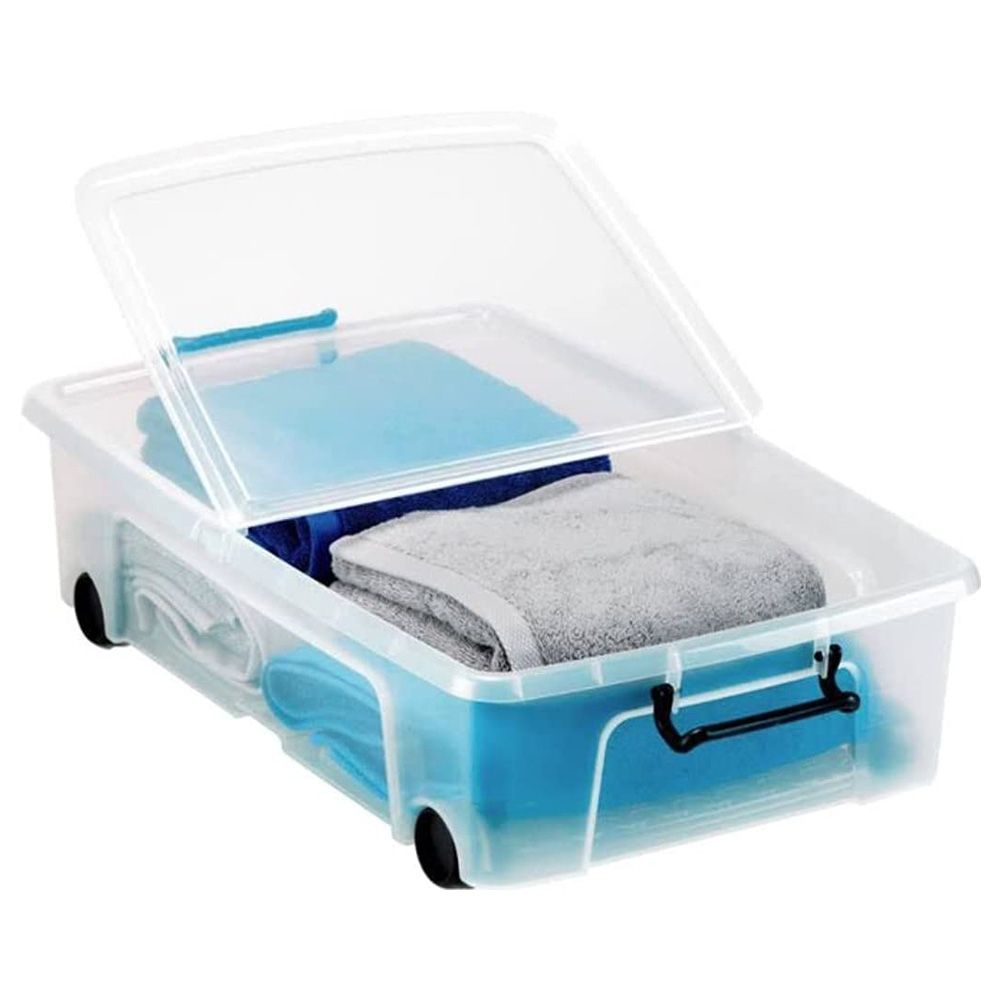 Strata - Plastic Underbed Storage Box W/ Wheels 35L