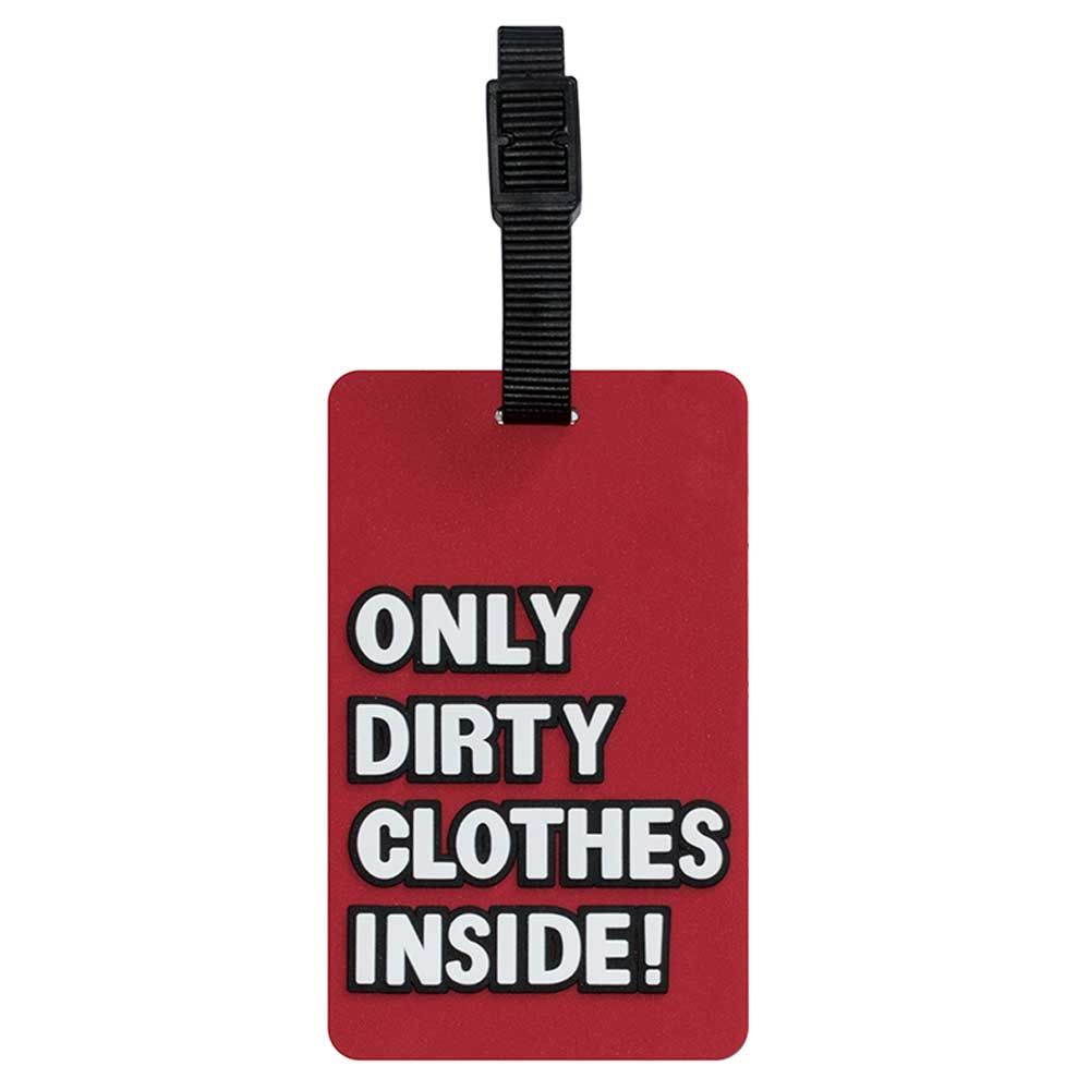 تانغوتاغ- شارة أمتعة Only Dirty Clothes Inside - أحمر