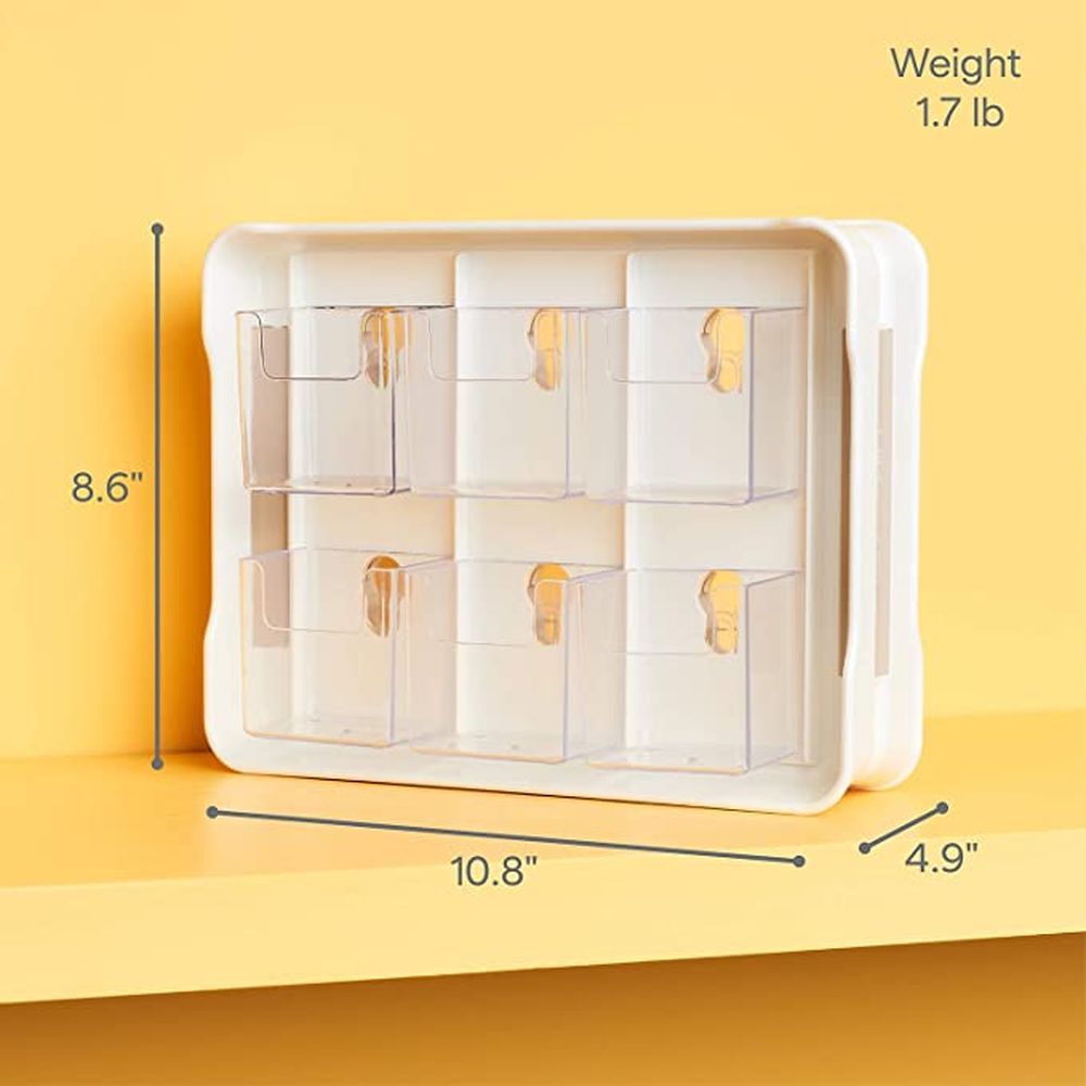 Youcopia - 100+ Tea Bag Organizer - White