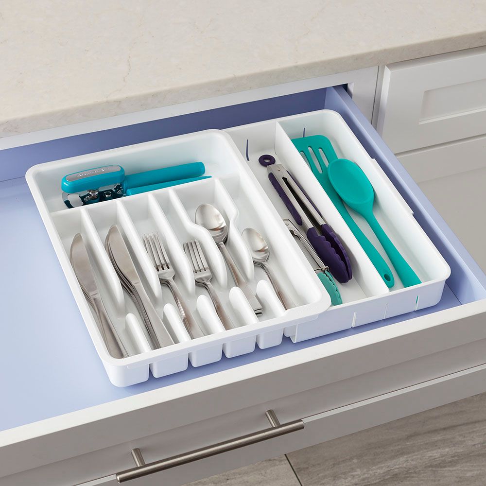 YouCopia - DrawerFit Expandable Utensil Tray - White