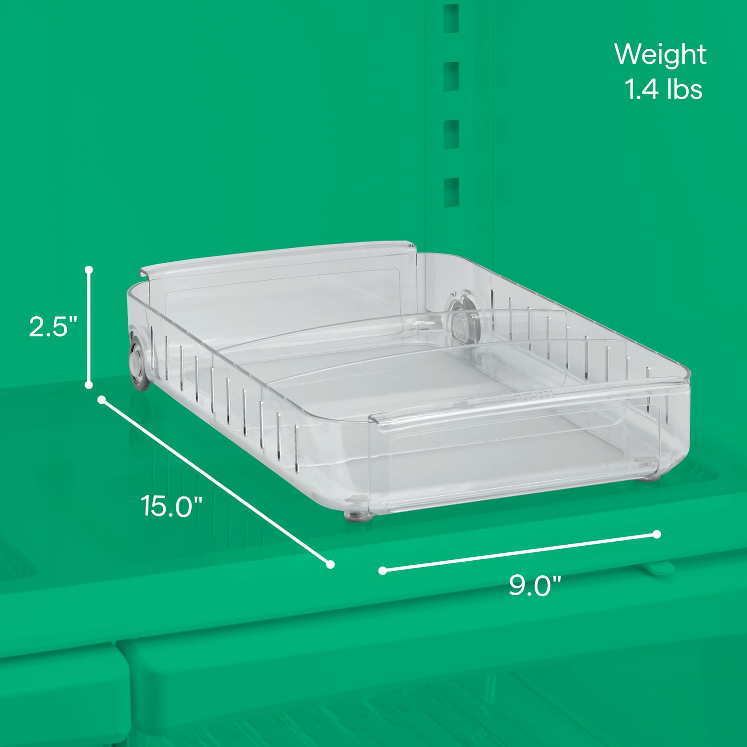 YouCopia - RollOut Refrigerator Clear Cart 9'' Wide