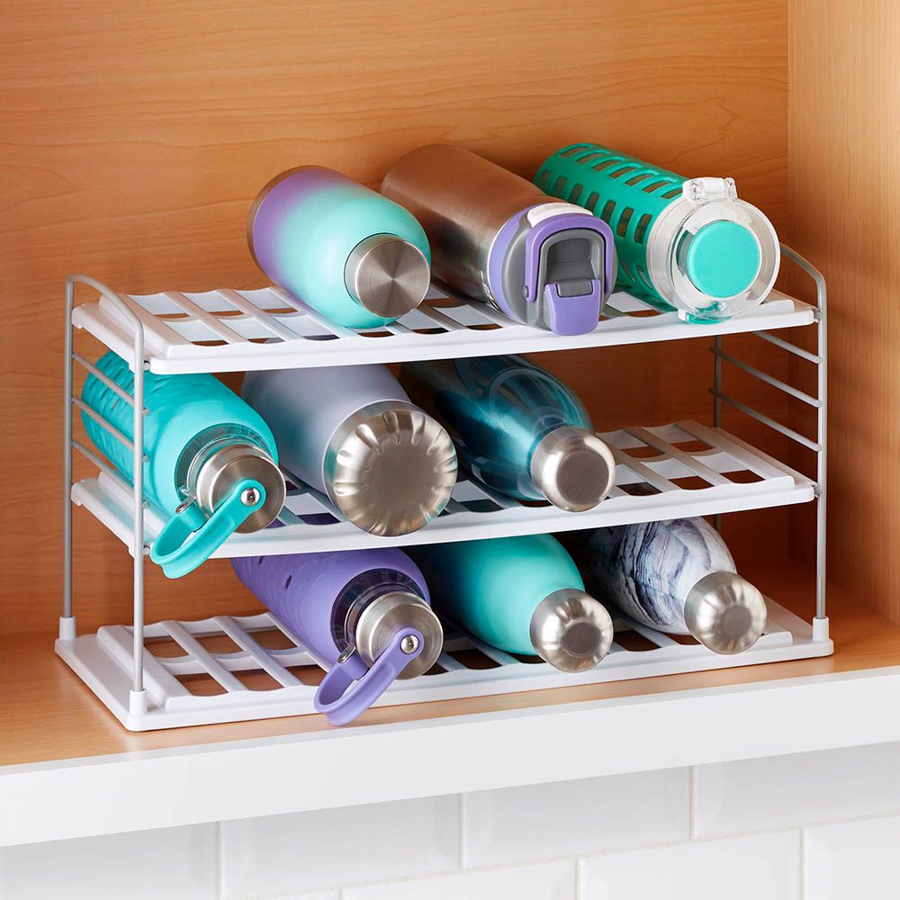 Youcopia - Upspace Water Bottle Organizer - 3 Shelf - White