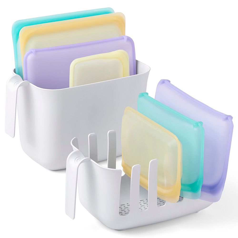 Youcopia - Dry+Store Reusable Silicone Bag Storage Rack - White