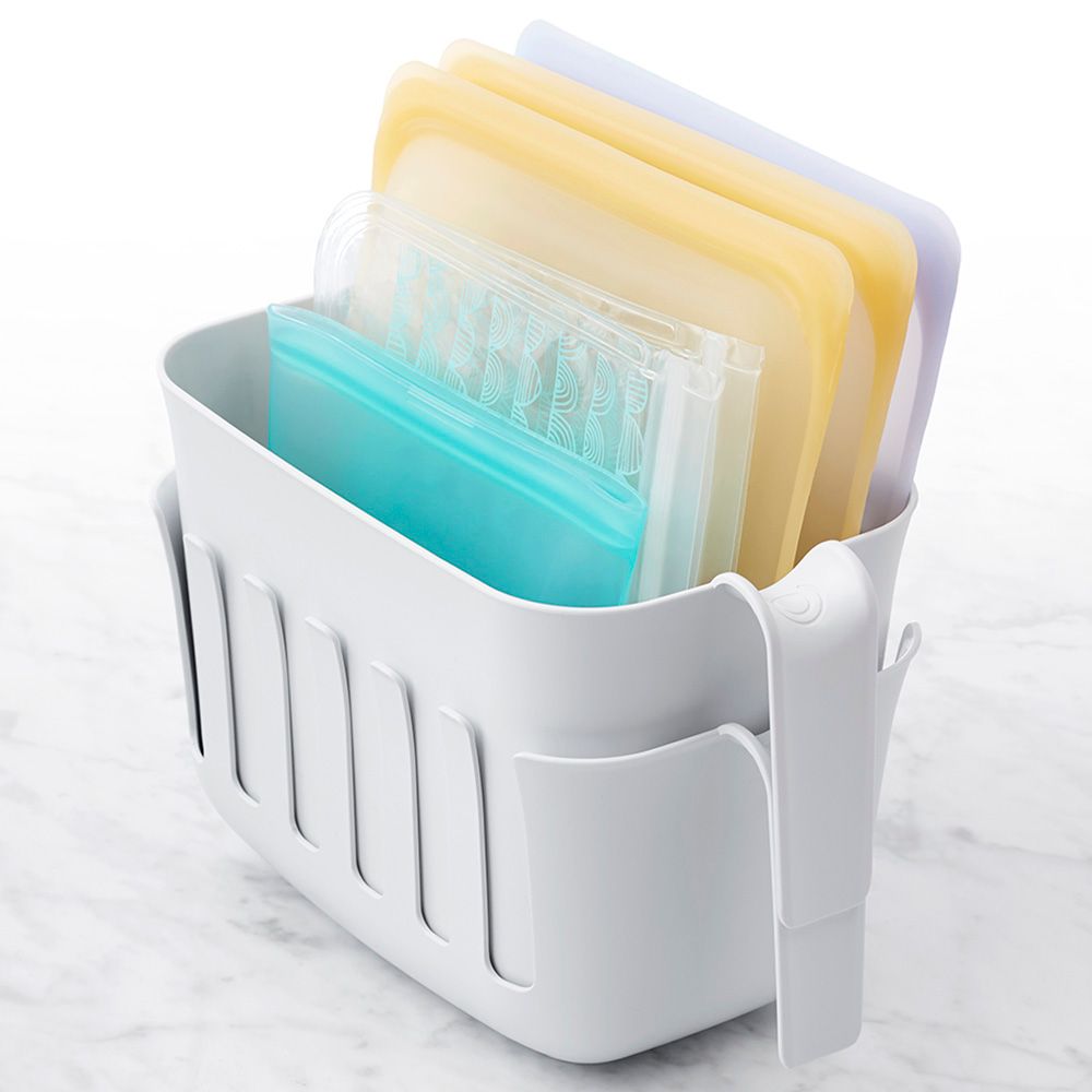 Youcopia - Dry+Store Reusable Silicone Bag Storage Rack - White