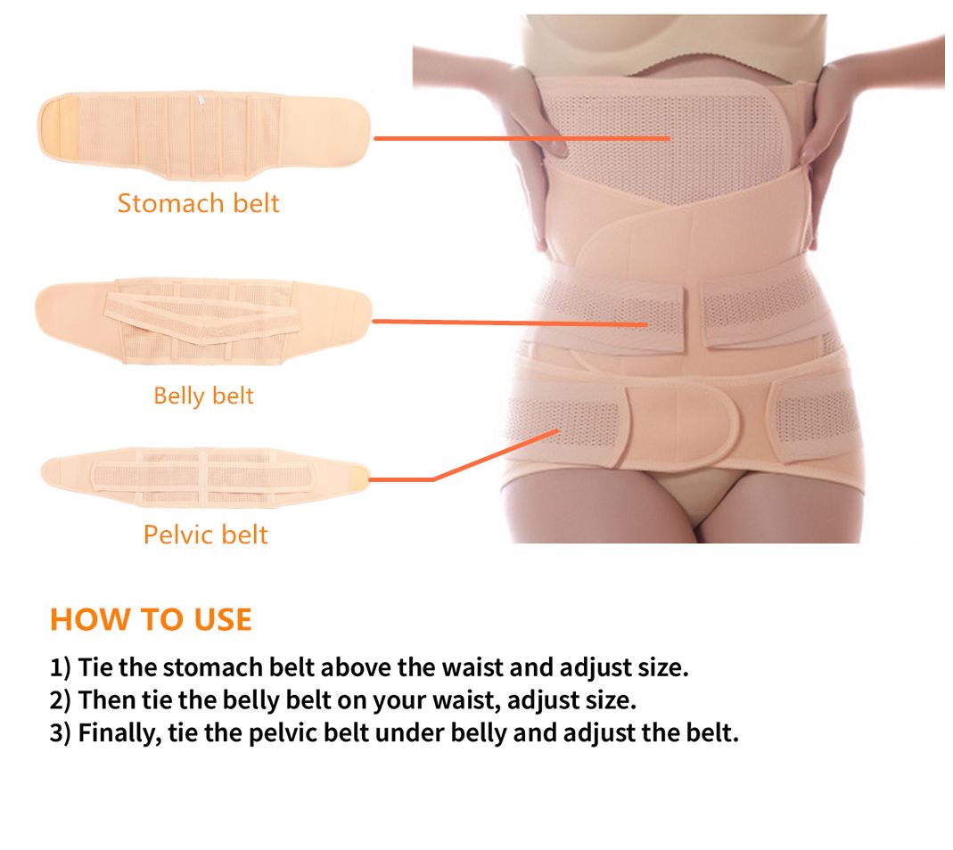 Blooming Blossom - 3in1 Maternity & Postpartum Belt- Beige