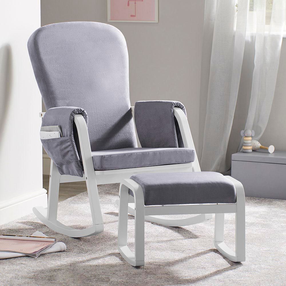 Ickle Bubba - Dursley Nursing Chair and Stool - Pearl Grey (Exclusive)