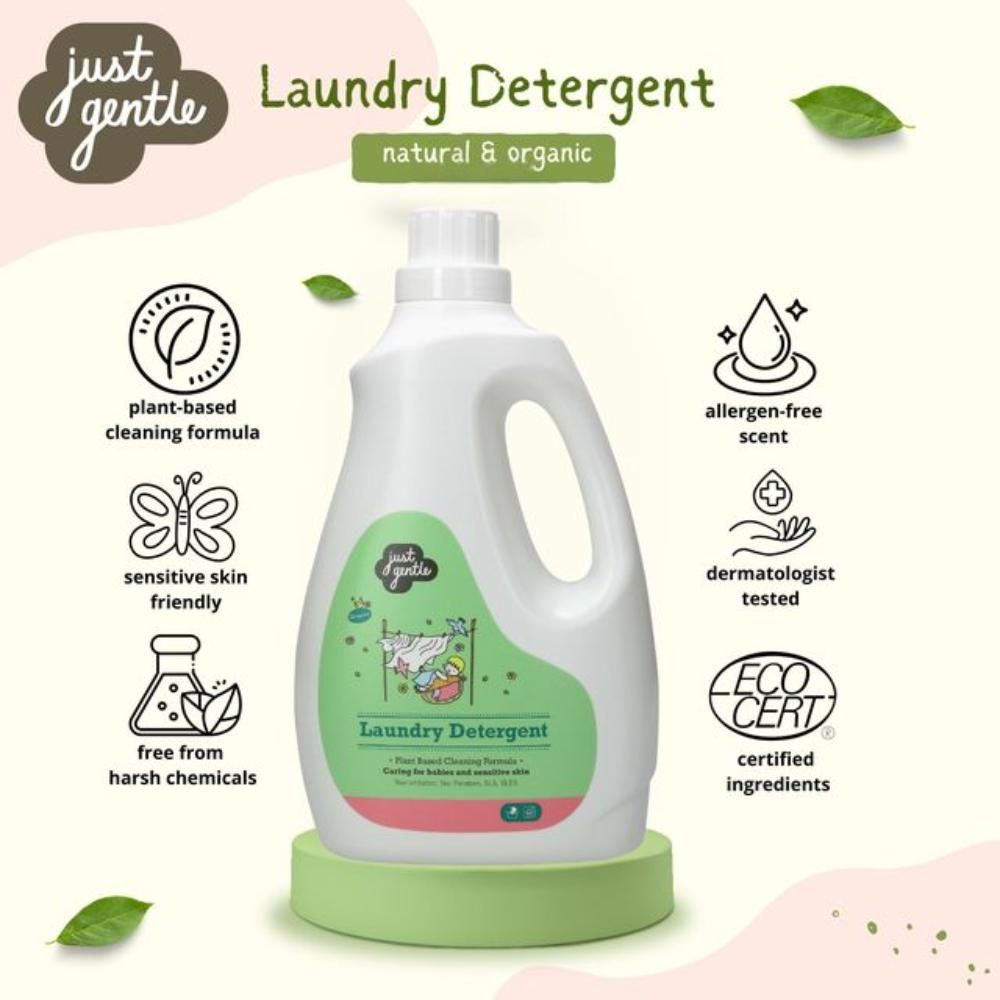 Just Gentle - Laundry Detergent -  Plant-Based Hypoallergenic - 3 L