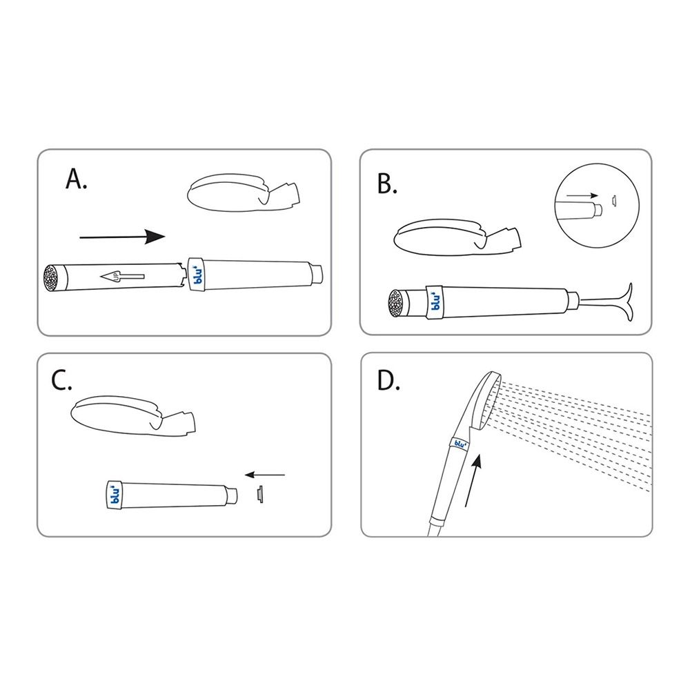 Blu - Ionic Shower Filter - Immune System Booster Handheld