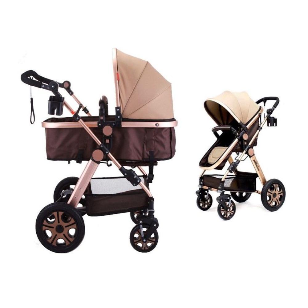 Pikkaboo 3In1 Luxury Pram Stroller Beige Buy at Best Price from Mumzworld