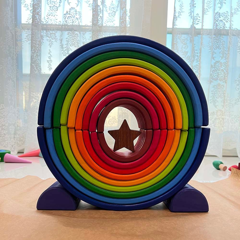 Woody Buddy - Large Rainbow Stacker