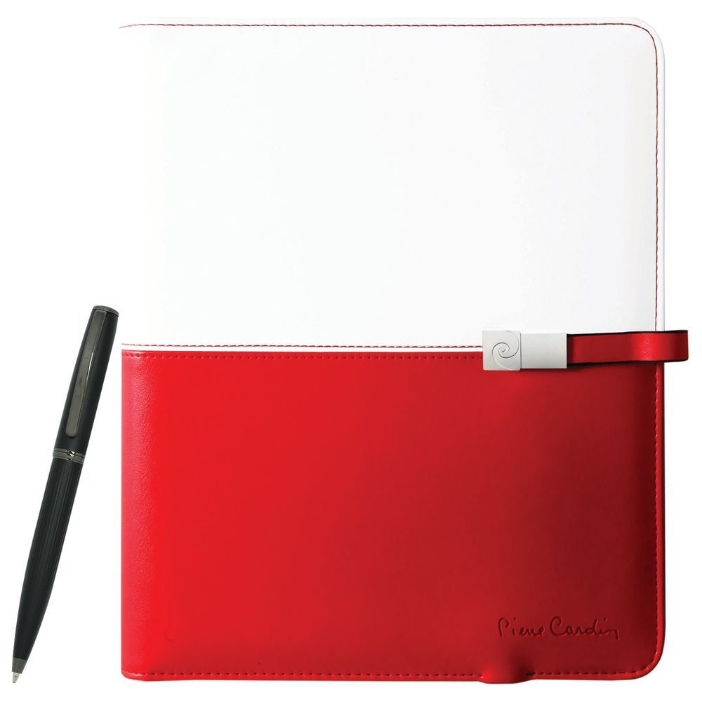 Pierre Cardin - Loire Folder W/ Powerbank - White/Red