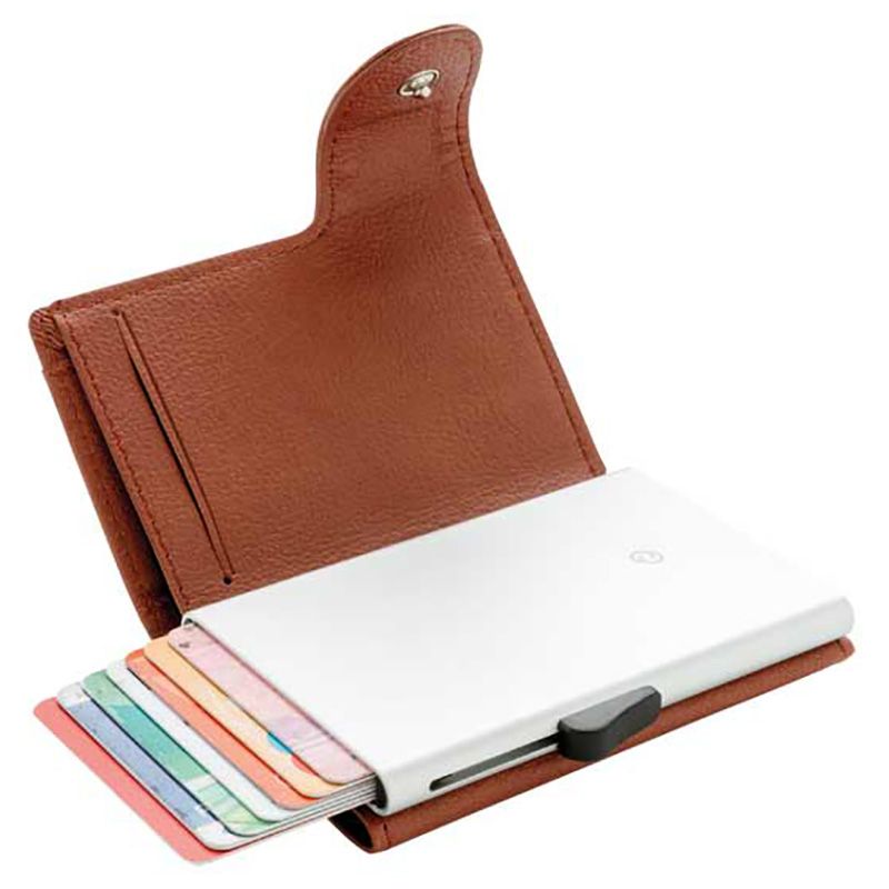 C-Secure - Otaci Pu Rfid Card Holder & Wallet - Brown