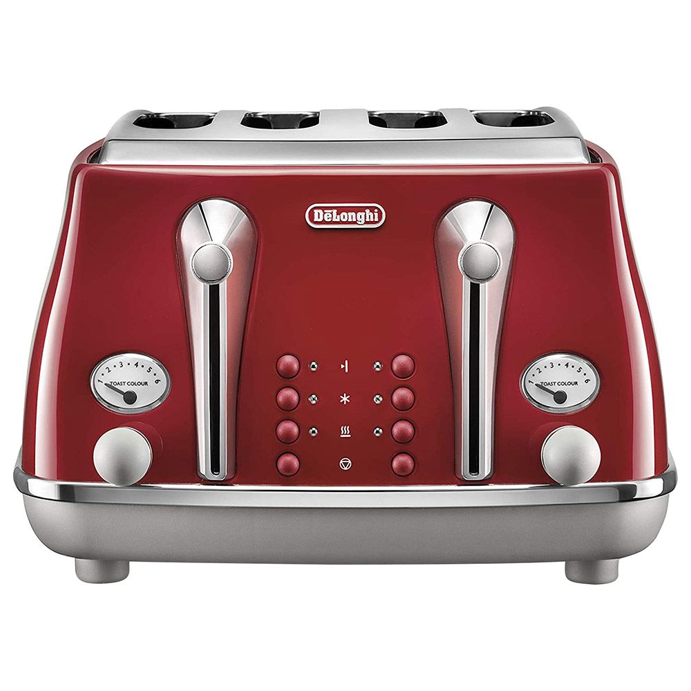 De Longhi Icona Capitals 4 Slice Toaster Red