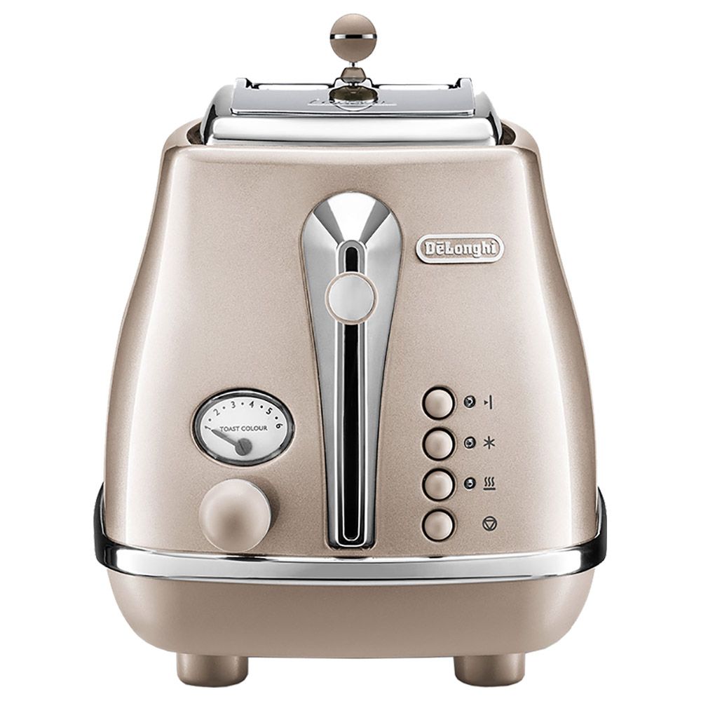 De Longhi Icona Metallics 2 Slice Toaster Beige