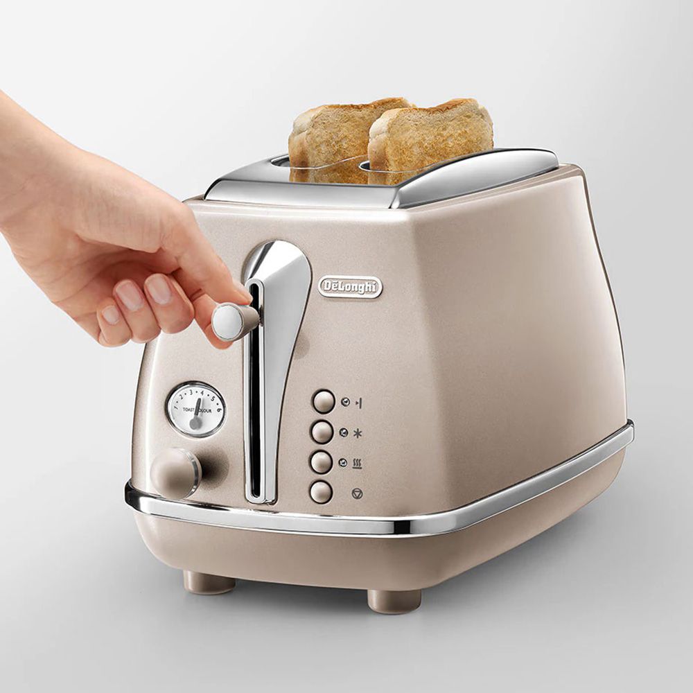 De Longhi Icona Metallics 2 Slice Toaster Beige