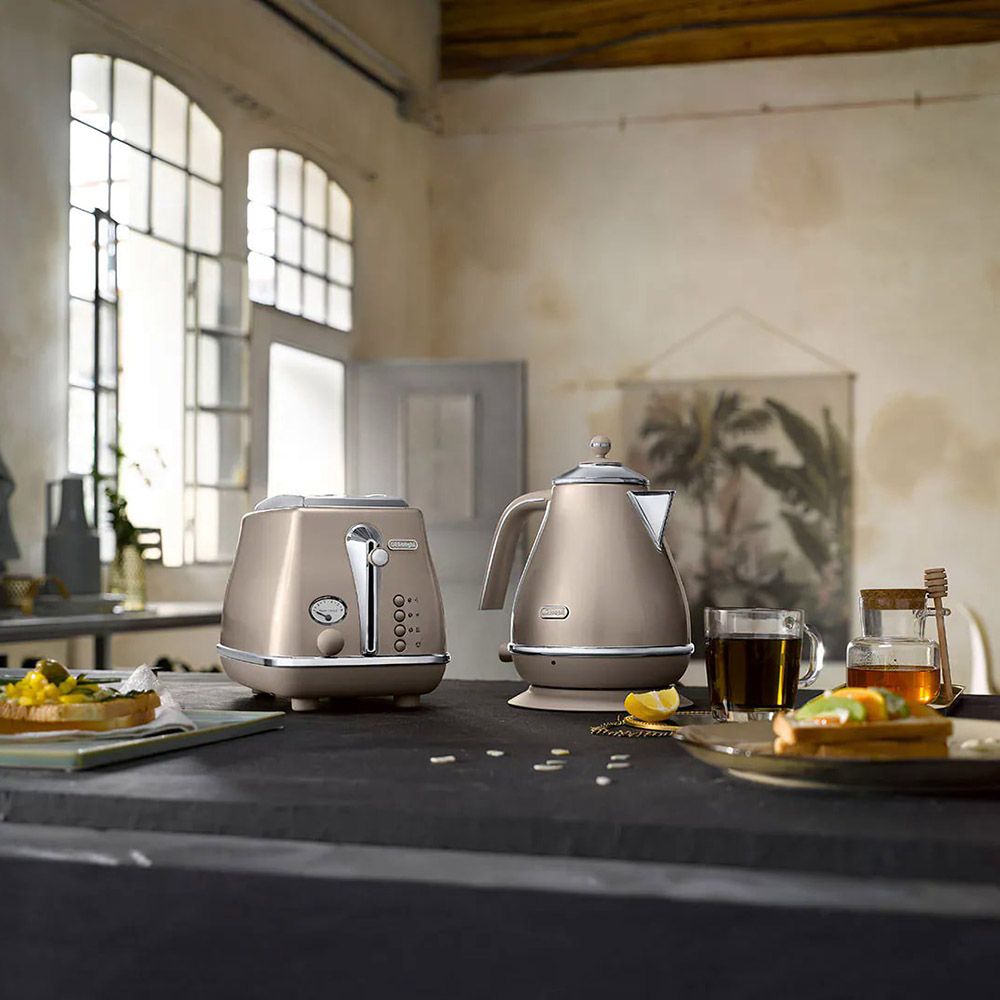 De Longhi Icona Metallics 2 Slice Toaster Beige