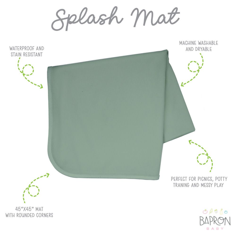 BabpronBaby - Splash Mat - Solid Sage Minimalist