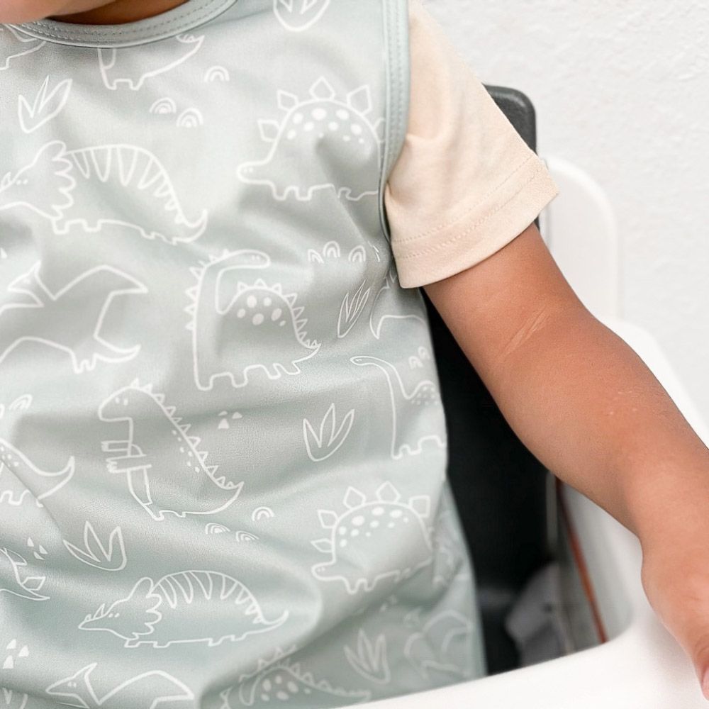 BabpronBaby - Feeding Bib - Dino Friends Sage