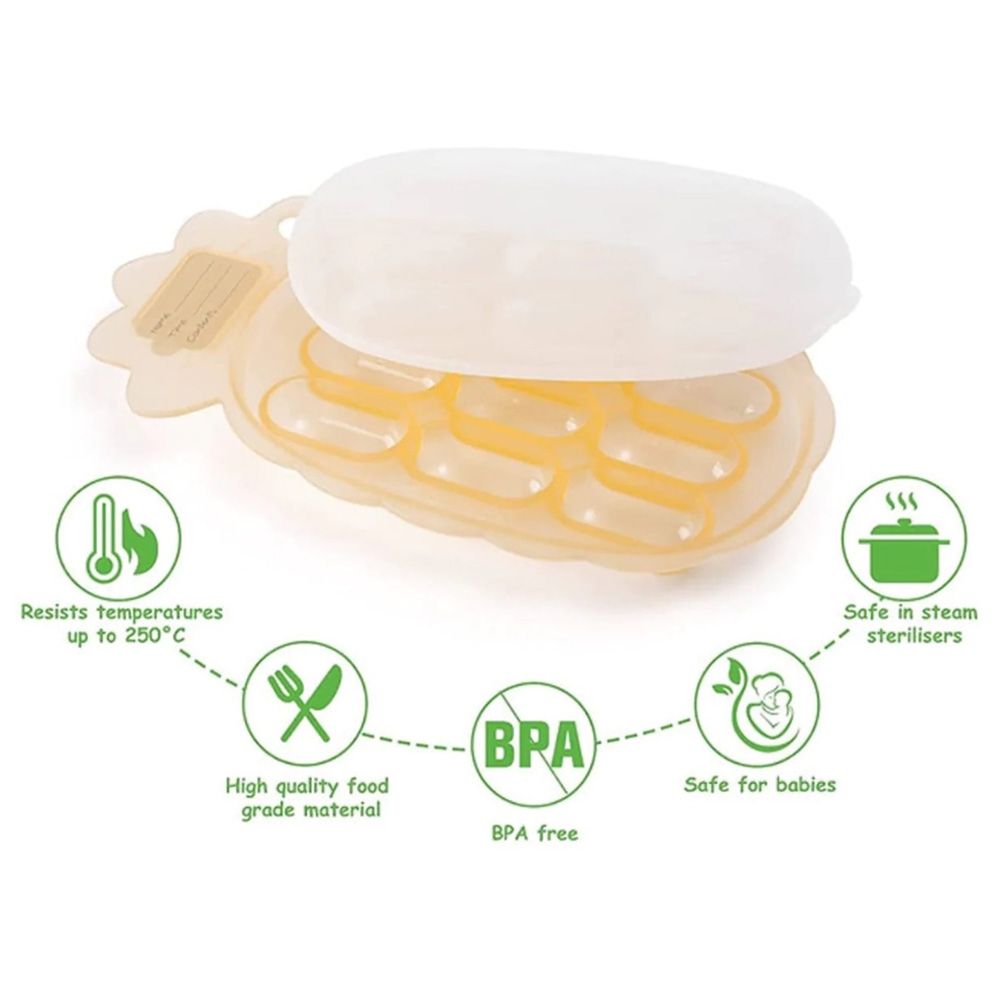 Haakaa - Silicone Pineapply Tray & Feeder W/ Cover - Oath