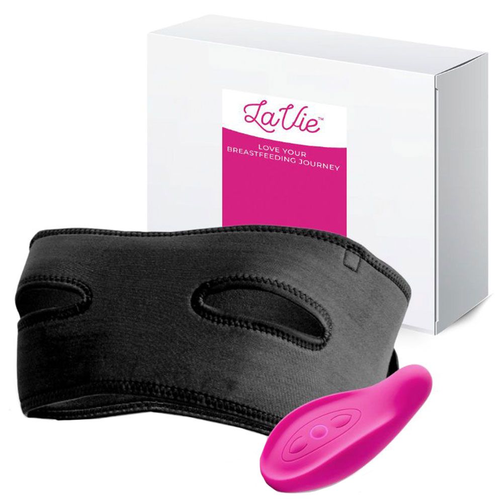 LaVie - Rose Lactation Massager & Pump Strap Bra - Black