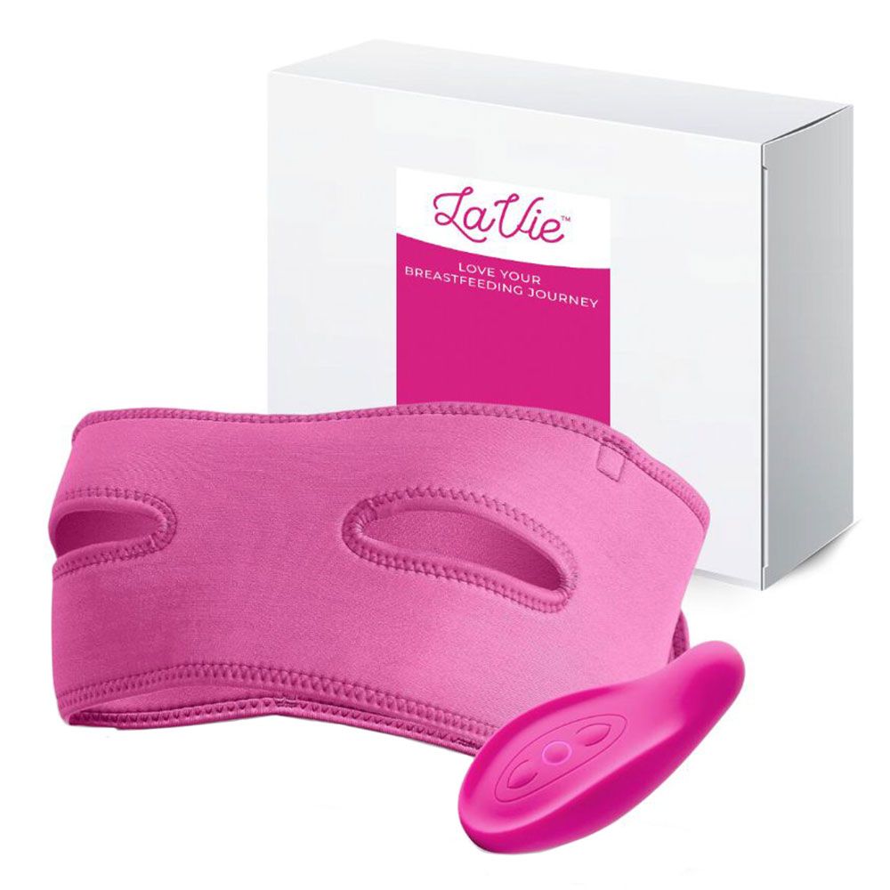 LaVie - Rose Lactation Massager & Pump Strap Bra - Pink