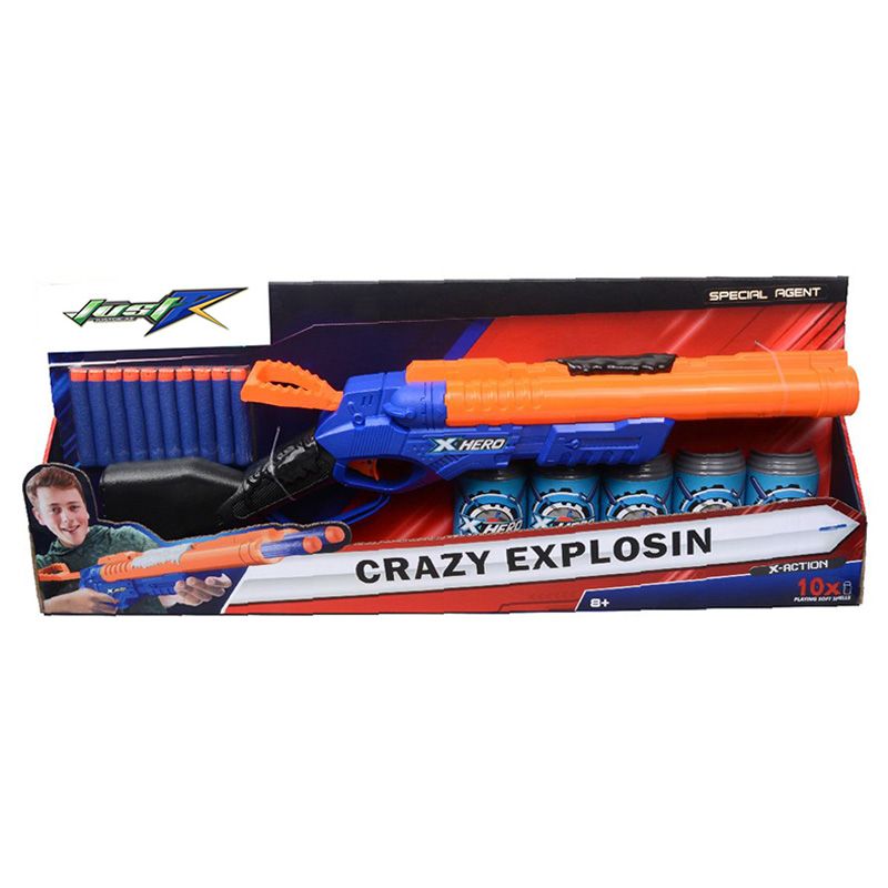 Justdk - Crazy Explosion Soft Bullet Gun - Blue