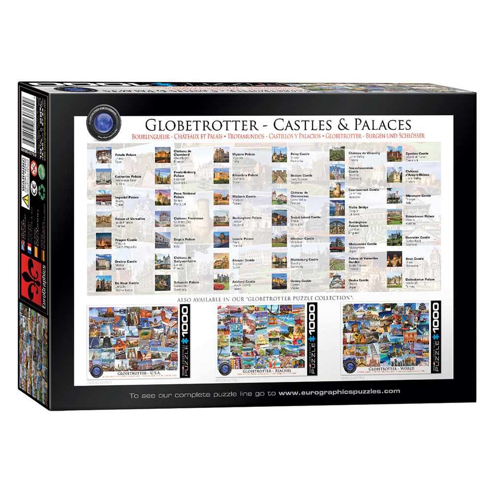 EuroGraphics Toys - Castles & Palaces Globetrotter Puzzle