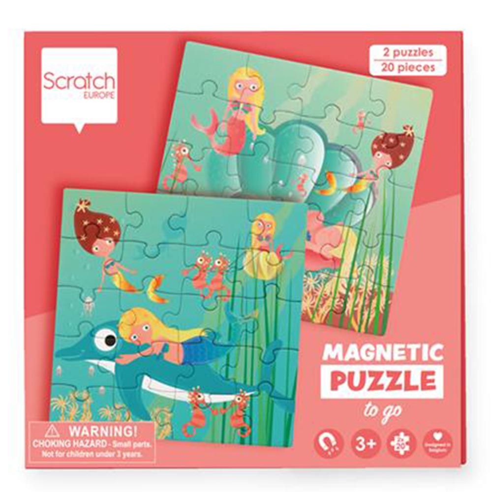 Scratch Europe - Scratch Magnetic Puzzle Book To Go Mermaids