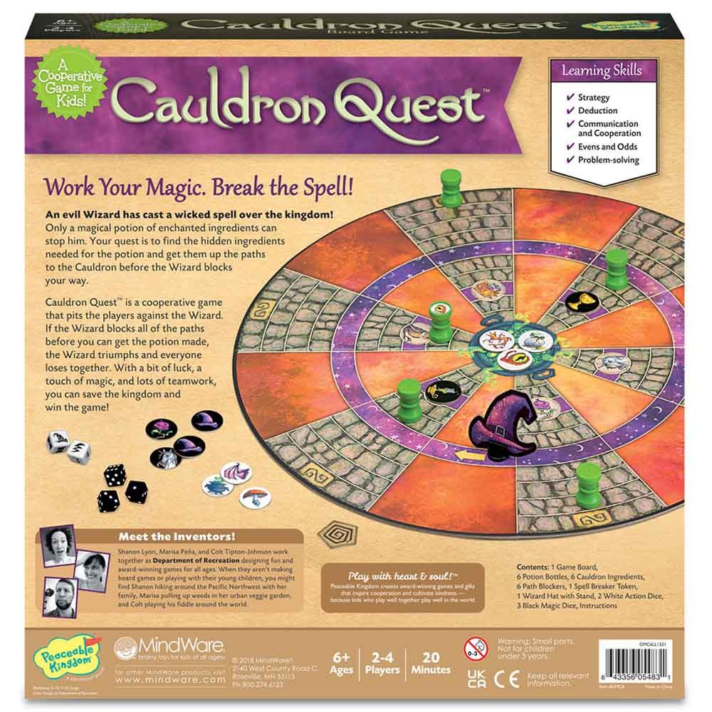 Peaceable Kingdom - Cauldron Quest Board Game