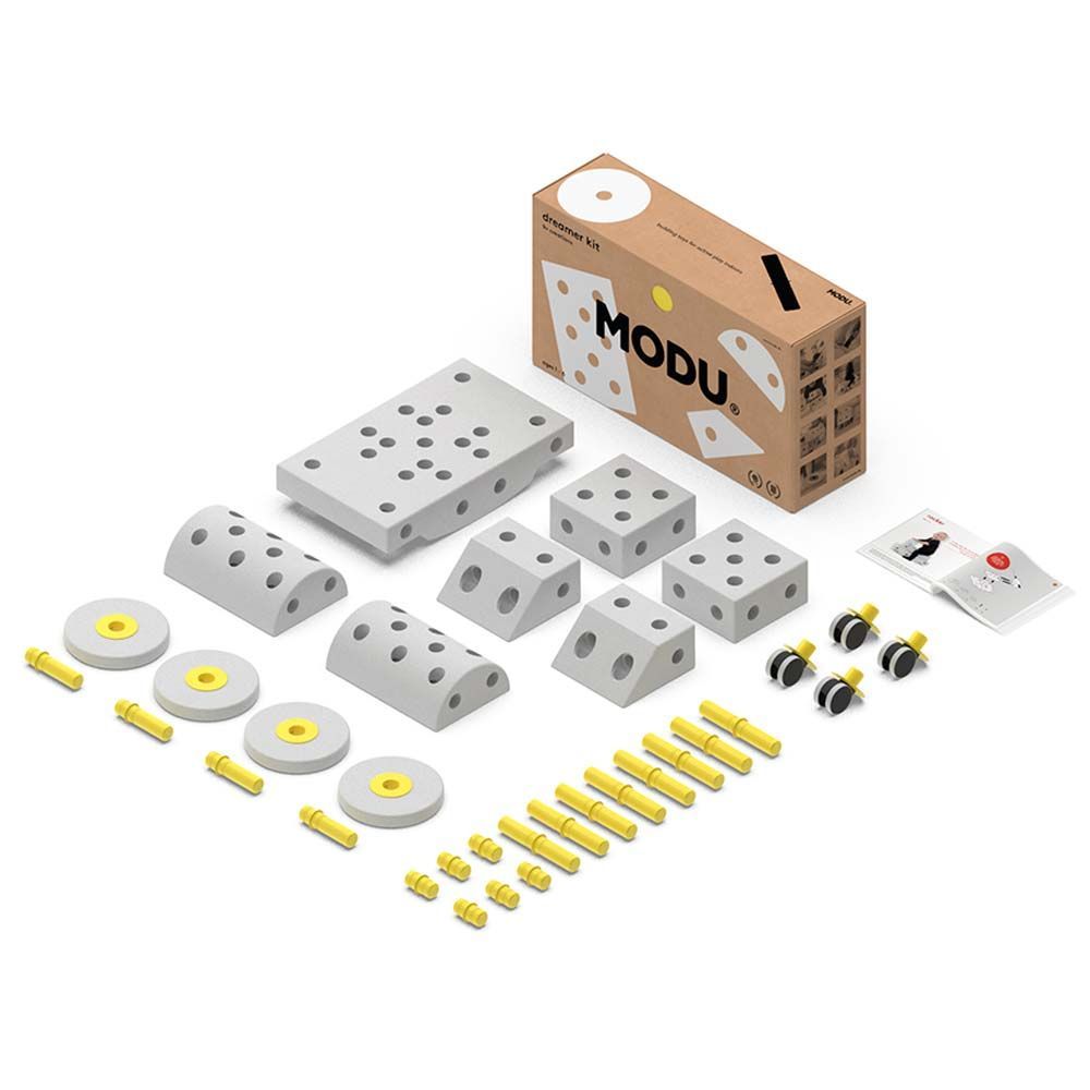 MODU - Dreamer Kit - Yellow Pegs & Grey Blocks - 35pcs