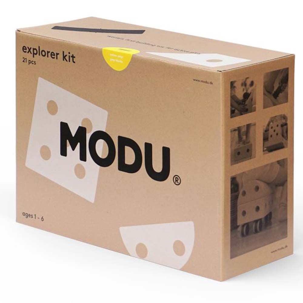 MODU - Explorer Kit - Yellow Pegs & Grey Blocks - 21pcs