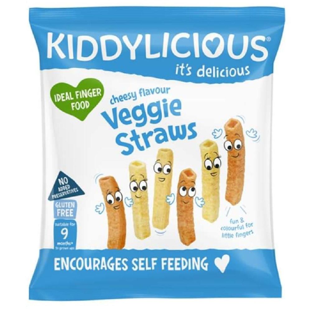 Kiddylicious - Cheesy Veggie Straws 12g - Pack of 3