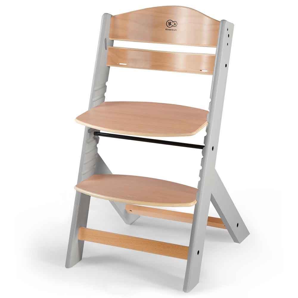 Kinderkraft - Enock Wooden High Chair - Grey Legs