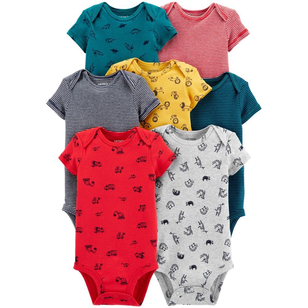 Carters - 7-Pack Short-Sleeve Bodysuits