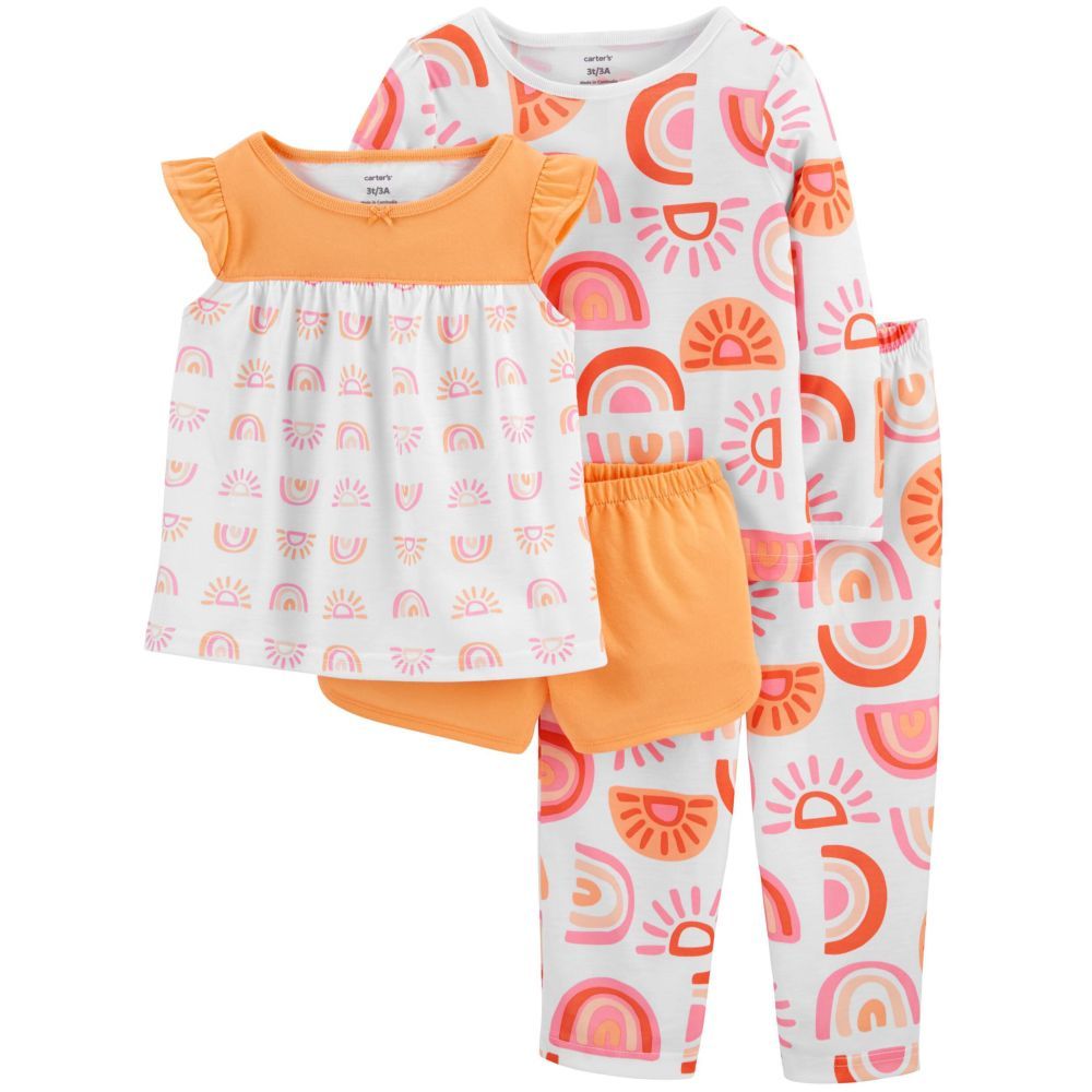 Carters - 4-Piece Rainbow Loose Fit Poly PJs